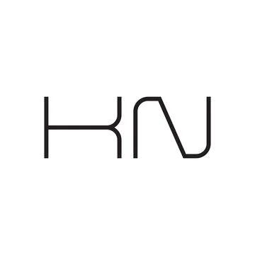 Kn initial letter vector logo icon Illustrazione stock