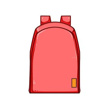 Knapsack backpack cartoon vector illustration Illustrazione stock