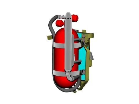 Knapsack with gasoline as a flamethrower Stock Illustration