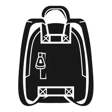 Knapsack icon, simple style Stock Illustration