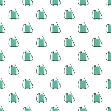 Knapsack sprayer pattern repeating on white background 库存插图