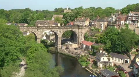 Knaresborough Rail Bridge Stock Footage 10762085