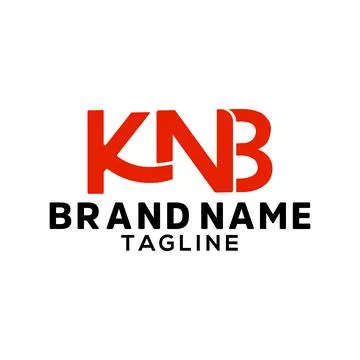KNB Initial Letter Logo Design vector Template. Stock Illustration