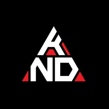 KND triangle letter logo design with triangle shape. KND triangle logo desi.. Stock Illustration