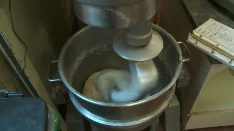 Knead Bread Dough Machine Stock Footage 663253