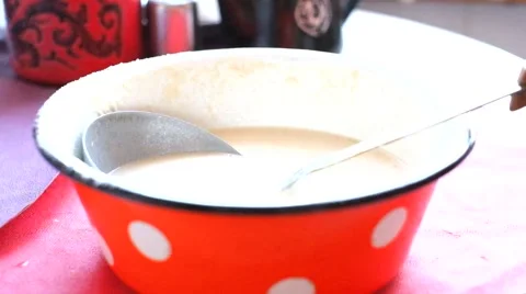 Knead the dough for baking Stock Footage 61236779