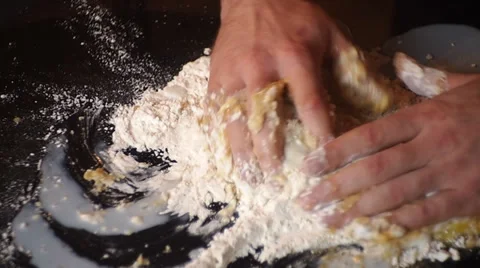 Knead the dough Stock-Footage 35038011