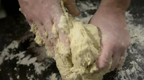 Knead dough Stock Footage 46847659