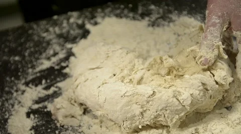 Knead dough Stock Footage 46847801