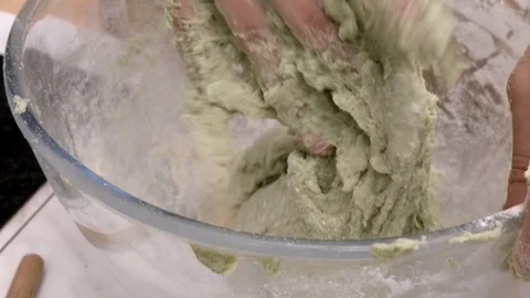 Knead the dough Stock Footage 93730788