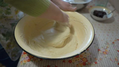 Knead Dough With Hands Video stock 142397621