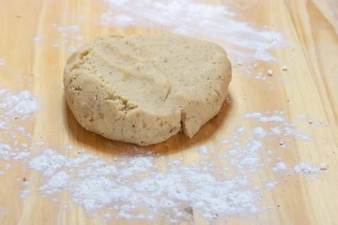 Knead dough with hands Foto stock