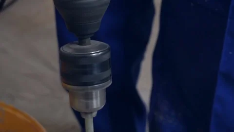 Knead plaster solution mixing in bucket Stock Footage 73098716