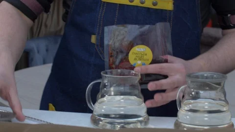 Kneading a cocktail in a teapot Stock Footage 130050161