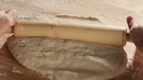 Kneading the dough 3 Stock Footage 44024136