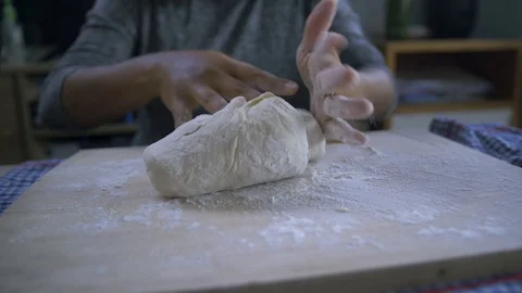 Kneading Dough Baking Bread Vídeos de archivo 129857950