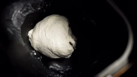 Kneading Dough In Electric Breadmaker Machine. Bread Maker Machine Stock Footage 232846371
