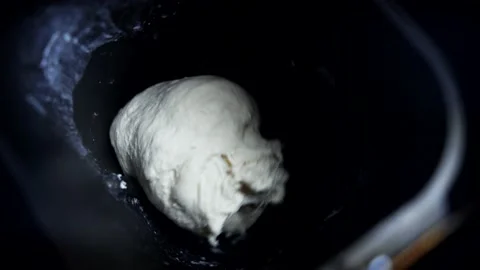 Kneading Dough In Electric Breadmaker Machine. Bread Maker Machine Stock Footage 232846979