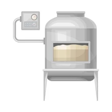 Kneading Dough Equipment as Stage of Bread Production Process Vector Stock Illustration