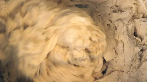 Kneading dough Stock Footage 4834436