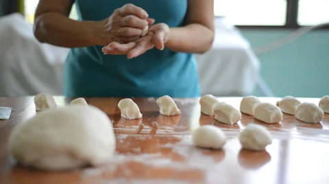 Kneading dough Stock Footage 27452320