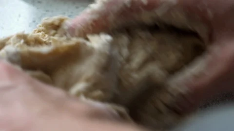 Kneading dough Stock Footage 94636548