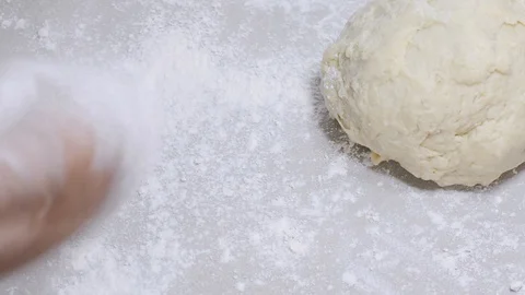 Kneading dough Stock Footage 98682431