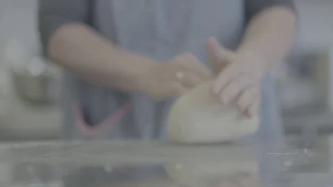 Kneading dough with hands Stockbeeldmateriaal 73881168