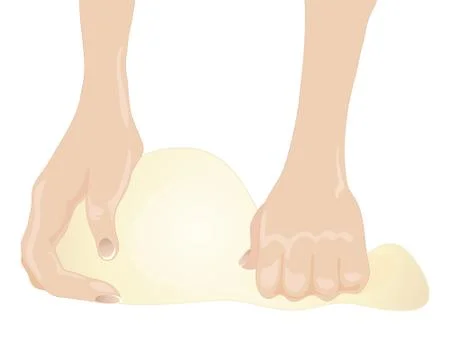 Kneading dough Stock Illustration