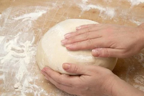 Kneading dough Stock Photos