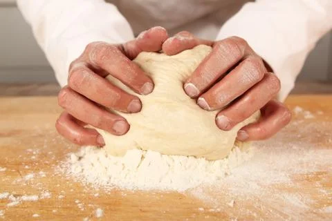 Kneading dough Foto stock
