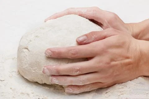Kneading dough Stock Photos