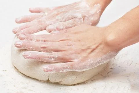 Kneading dough Stock Photos