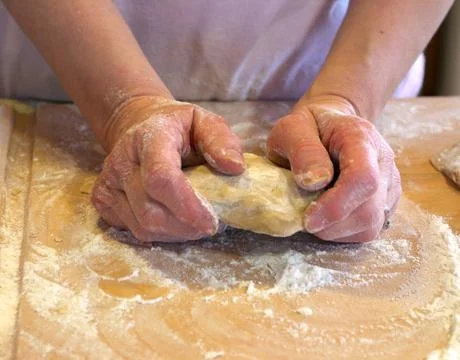 Kneading dough Stock Photos