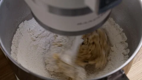 Kneading Dough In Stand Mixer Close Up Stockbeeldmateriaal 332840681
