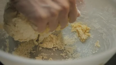 Kneading the dough with your hands Stock Footage 269564572