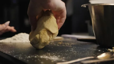 Kneading the dough with your hands Video stock 269564834
