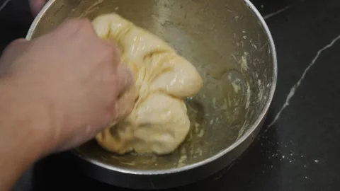 Kneading the dough with your hands Video stock 269569253