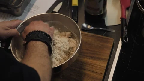 Kneading the dough with your hands Video stock 269569674