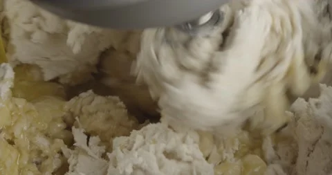 Kneading a german stollen dough Stock Footage 169840986