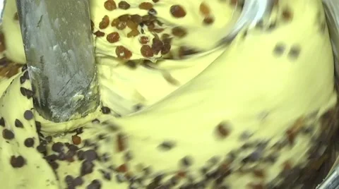 Kneading machine.  Raisin in the test Stock Footage 62260658