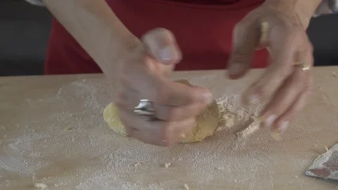 Kneading the Pasta Video stock 85884797