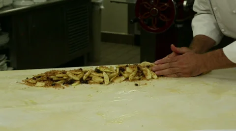 Kneading Pastry Mix Stock Footage 33194579