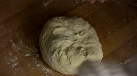 Kneading Pizza Dough Stock Footage 55428922