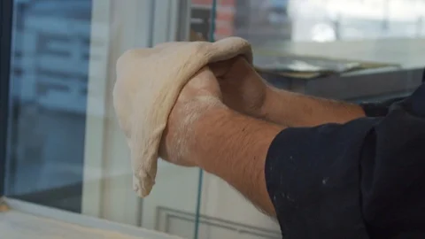 Kneading Pizza Dough Vídeos de archivo 113283804