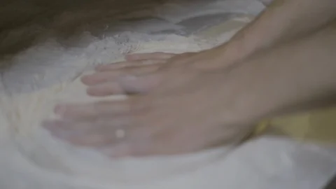 Kneading Pizza Dough Stock Footage 126653434