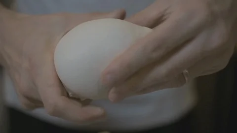 Kneading Pizza Dough Stock Footage 128812916