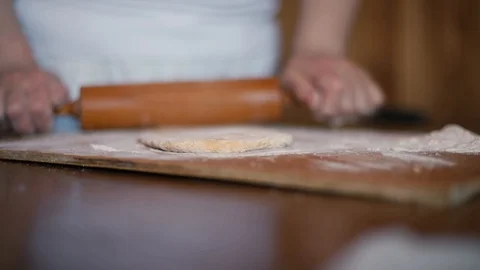 Kneading is a process in the making of bread or pasta dough. Video stock 129236758
