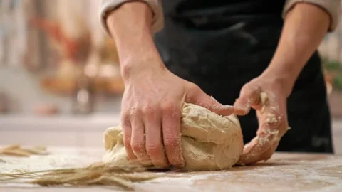 Kneading Raw Dough Stock-Footage 273500732