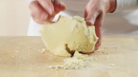 Kneading shortbread dough Stock Footage 24663256